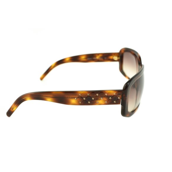 CHANEL Tortoise Brown Crystals & CC  Sunglasses lp - Picture 5 of 10